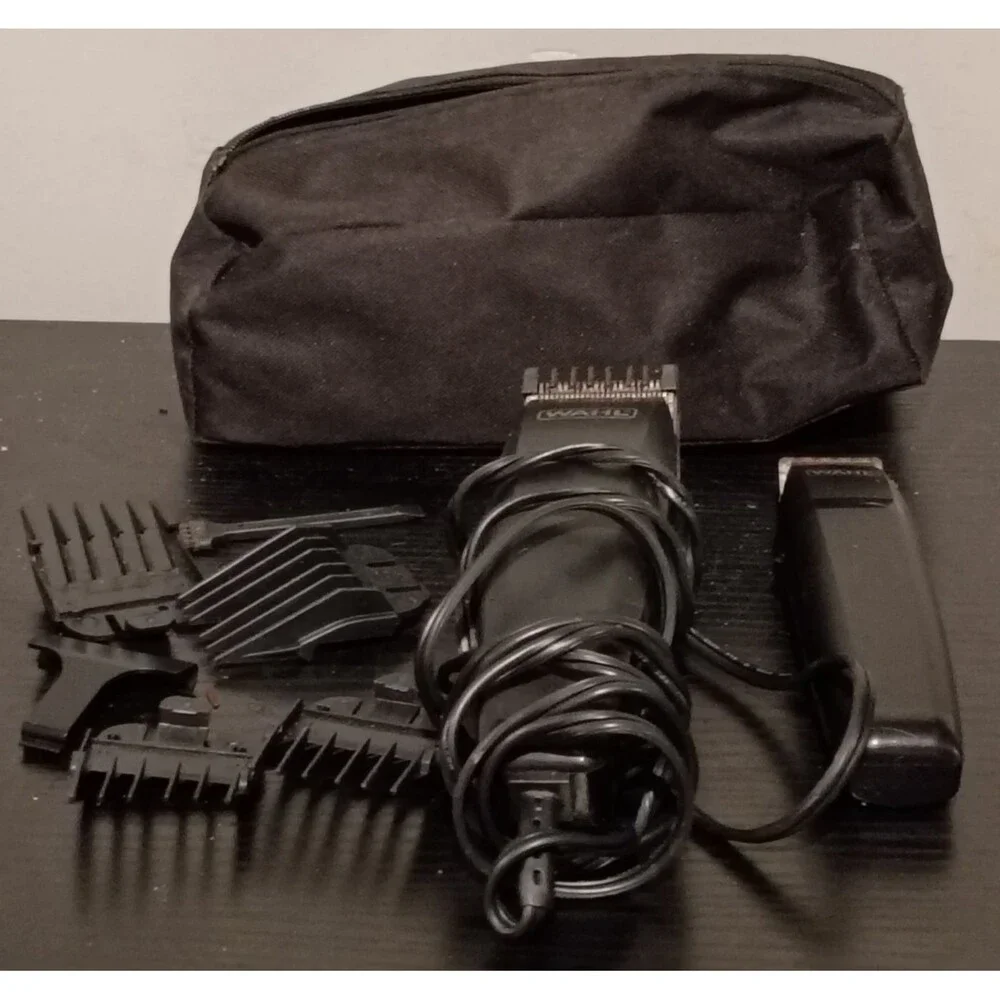Wahl Hair Cutting Clipper Kit Includes Corded Clipper, Trimmer, Combs & Bag